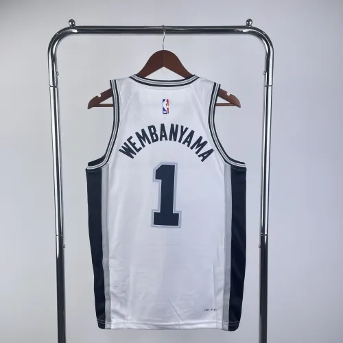 San Antonio Spurs Wit Victor Wembanyama #1 Jersey | NBA Swingman Jersey