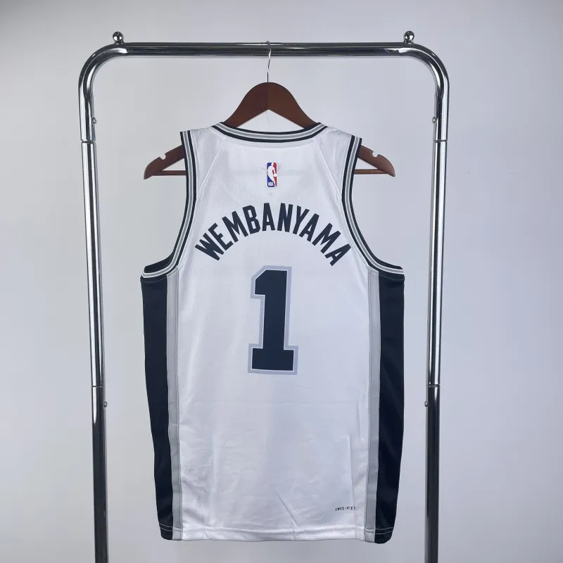 San Antonio Spurs White Victor Wembanyama #1 Jersey | NBA Swingman Jersey