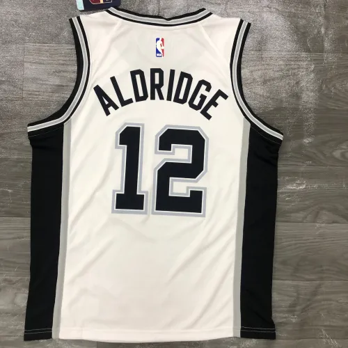 San Antonio Spurs White LaMarcus Aldridge #12 Jersey | NBA Swingman Jersey