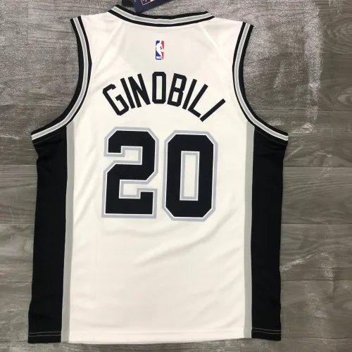 San Antonio Spurs White Manu Ginobili #20 Jersey | NBA Swingman Jersey