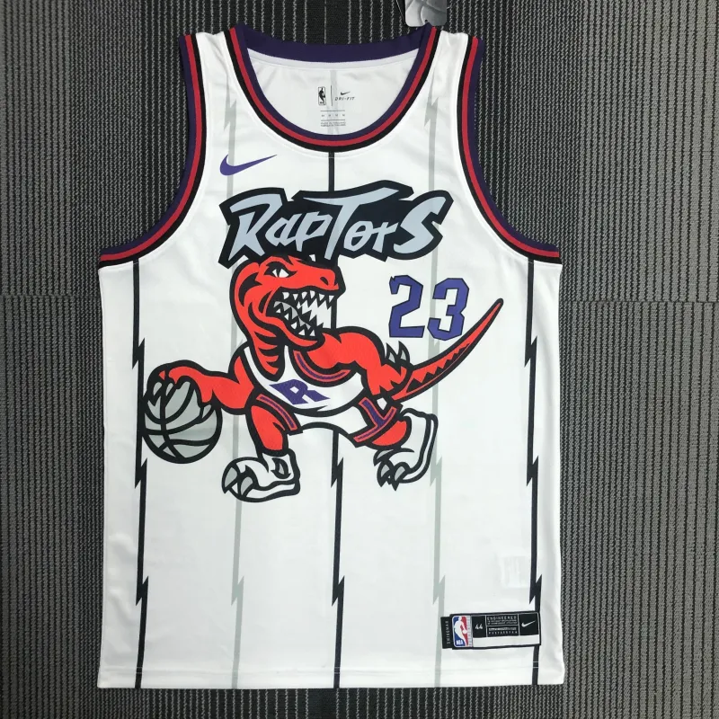 Maillot rétro blanc Fred VanVleet #23 des Raptors de Toronto | Maillot Swingman NBA