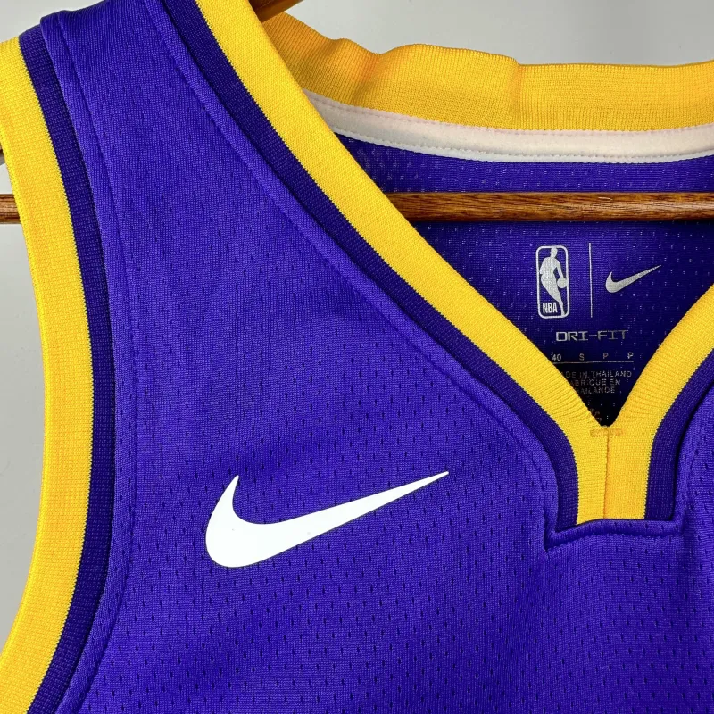 Los Angeles Lakers V-Neck Luka Doncic #77 Purple Men’s Jersey