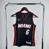 Miami Heat V-Neck LeBron James #6 Youth Black Jersey
