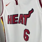 Miami Heat V-Neck LeBron James #6 Youth White Jersey