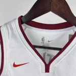 Miami Heat V-Neck LeBron James #6 Youth White Jersey