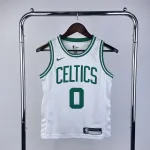 Boston Celtics Jayson Tatum #0 Maglia bianca giovanile Maglia da bambino bianca Jayson Tatum dei Boston Celtics #0