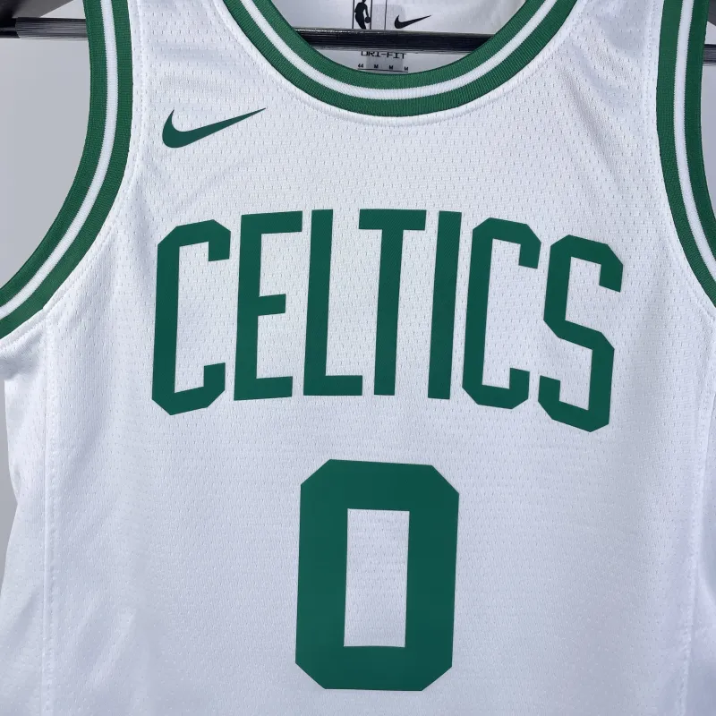 Maglia da bambino bianca Jayson Tatum dei Boston Celtics #0