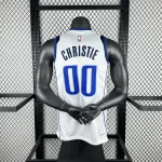 Dallas Mavericks Wit Spencer Dinwiddie #00 Herenshirt