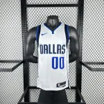 Dallas Mavericks Wit Spencer Dinwiddie #00 Herenshirt