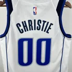 Dallas Mavericks Wit Spencer Dinwiddie #00 Herenshirt