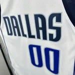 Dallas Mavericks Wit Spencer Dinwiddie #00 Herenshirt