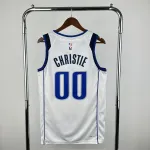 Dallas Mavericks Wit Spencer Dinwiddie #00 Herenshirt