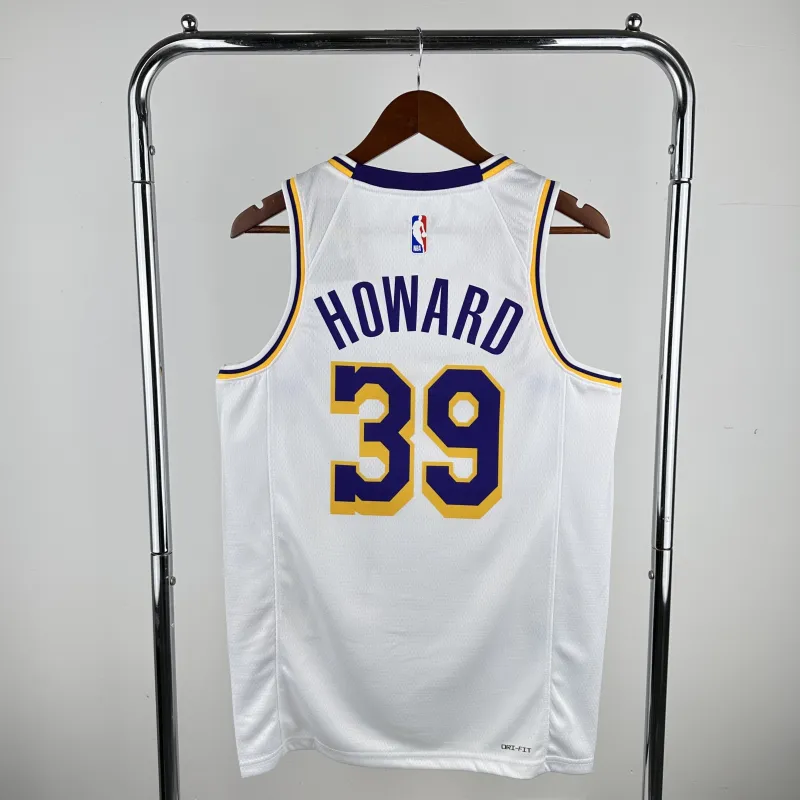 Jersey branco para homem dos Los Angeles Lakers Dwight Howard #39
