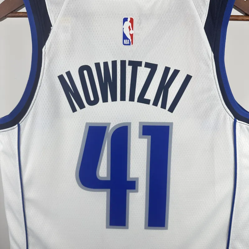 Dallas Mavericks White Dirk Nowitzki #41 Men’s Jersey