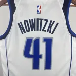 Dallas Mavericks White Dirk Nowitzki #41 Men’s Jersey