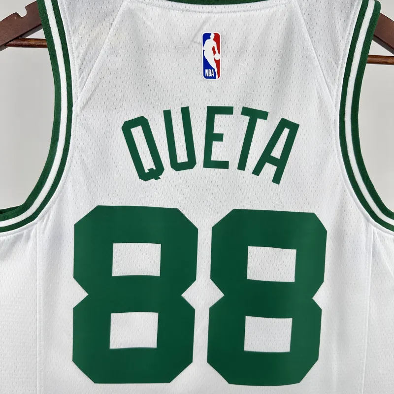 Maillot homme blanc Neemias Queta #88 des Boston Celtics