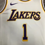 Los Angeles Lakers D’Angelo Russell #1 White Men’s Jersey