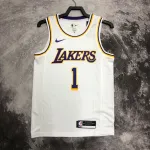 Los Angeles Lakers D’Angelo Russell #1 White Men’s Jersey