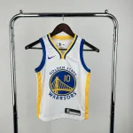 Maglia Buddy Hield #10 bianca dei Golden State Warriors Golden State Warriors Kids White Buddy Hield #10 Jersey
