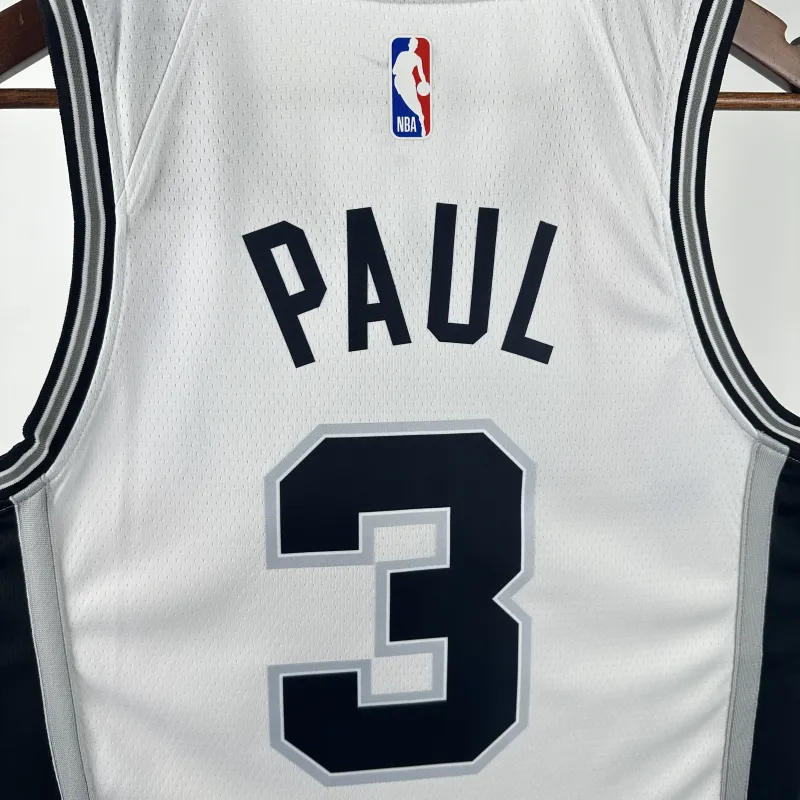 San Antonio Spurs White Chris Paul #3 Jersey | NBA Swingman Jersey