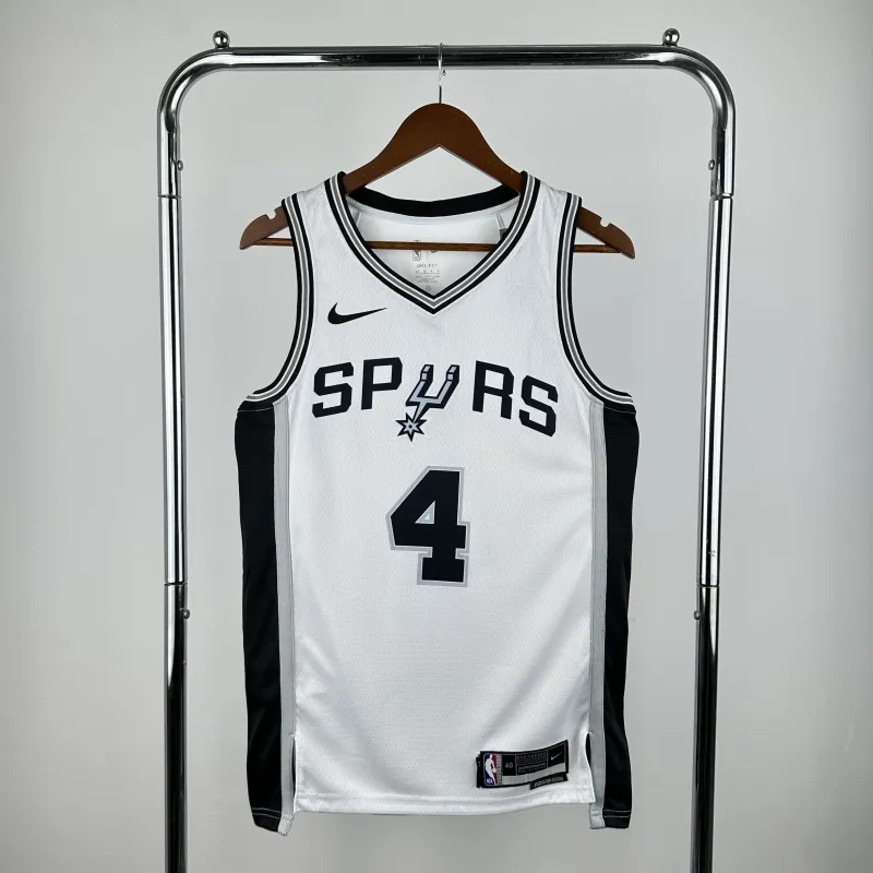 San Antonio Spurs White Keldon Johnson #4 Jersey | NBA Swingman Jersey