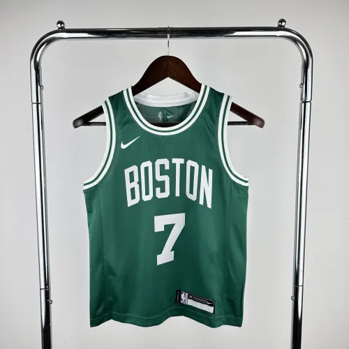 Boston Celtics Jaylen Brown #7 Jugend grünes Trikot