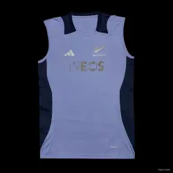 2024 New Zealand All Blacks Light Blue with Navy Side Panels Sleeveless Jersey - product photo US24.99 - 2024 New Zealand All Blacks Light Blue with Navy Side Panels Sleeveless Jersey