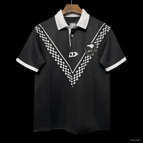 2024 New Zealand Kiwis Preto com padrão em V Checkerboard Jersey