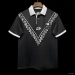 2024 Neuseeland Kiwis Schwarz mit Schachbrett V-Muster Trikot 2024 Neuseeland Kiwis Schwarz mit Schachbrett V-Muster Trikot