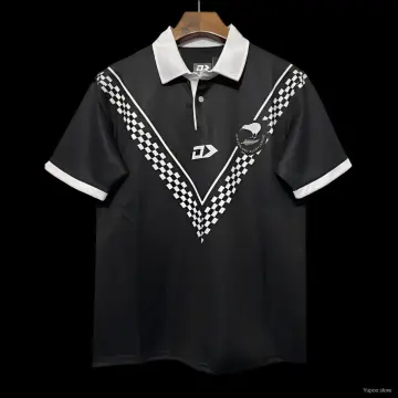 Maillot noir à damier en V des Kiwis de Nouvelle-Zélande 2024