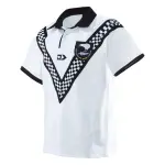 Jersey 2024 dos Kiwis da Nova Zelândia branco com padrão em V xadrez preto