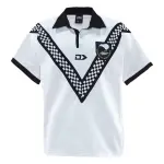 Jersey 2024 dos Kiwis da Nova Zelândia branco com padrão em V xadrez preto