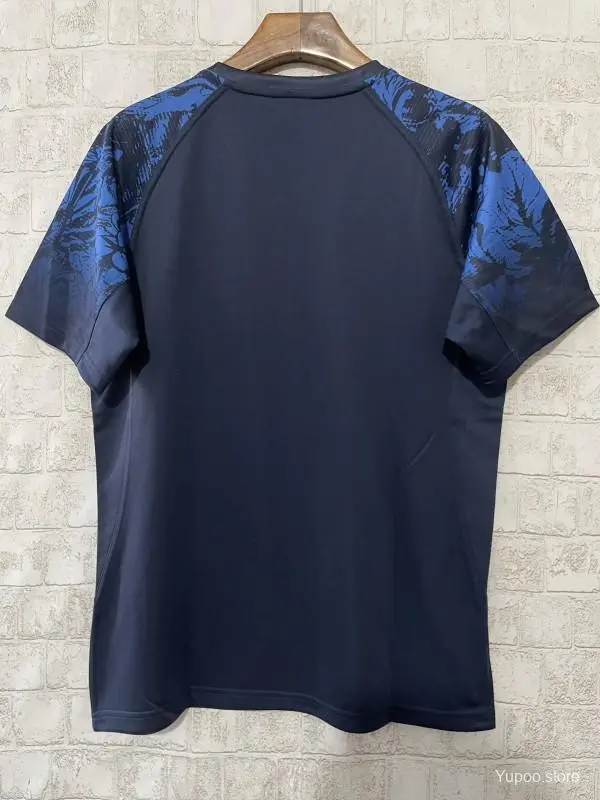 Maglia dei British & Irish Lions 2025 blu navy con motivi blu