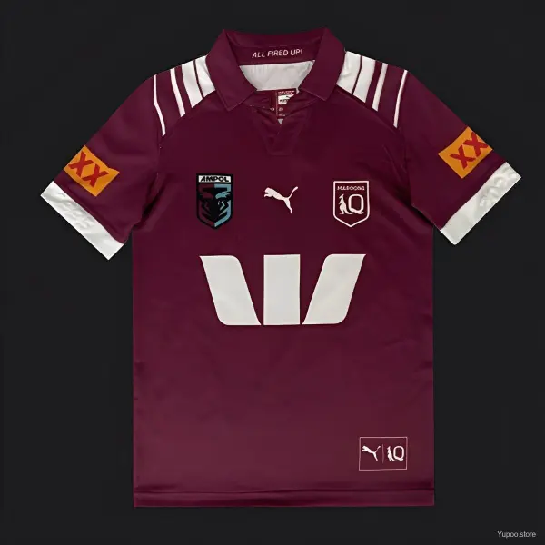 Maglia Queensland Maroons - Qualità di livello A Vista in dettaglio