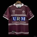 2025 Manly Warringah Sea Eagles Camisola interior castanha com aros brancos Camisola doméstica de 2025 dos Manly Warringah Sea Eagles em castanho com argolas brancas