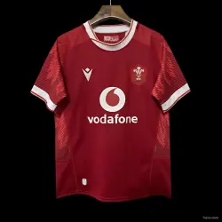 US24.99 - 2025 Wales Red with Tonal Wave Pattern Home Jersey