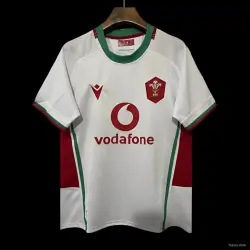 2025 Wales White with Red and Green Trim Away Jersey - product photo US24.99 - 2025 Wales White with Red and Green Trim Away Jersey