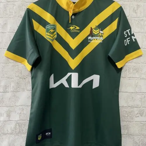 2026 Australia Kangaroos Green with Gold V Chevron Jersey