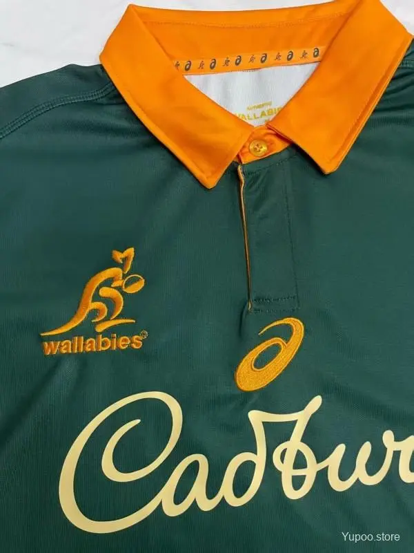 2026 Australia Wallabies Jersey Verde con Diseño de Arte Indígena