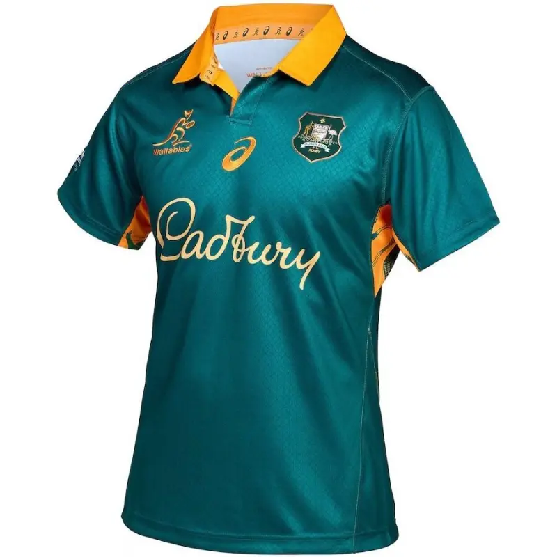 2026 Australia Wallabies Jersey Verde con Diseño de Arte Indígena