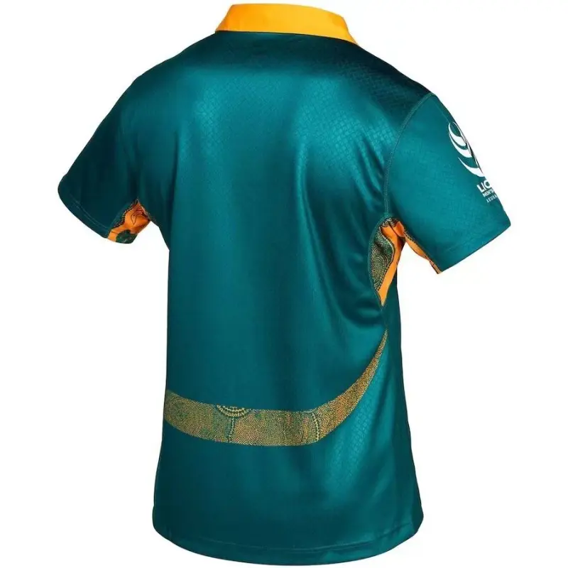 2026 Australia Wallabies Jersey Verde con Diseño de Arte Indígena