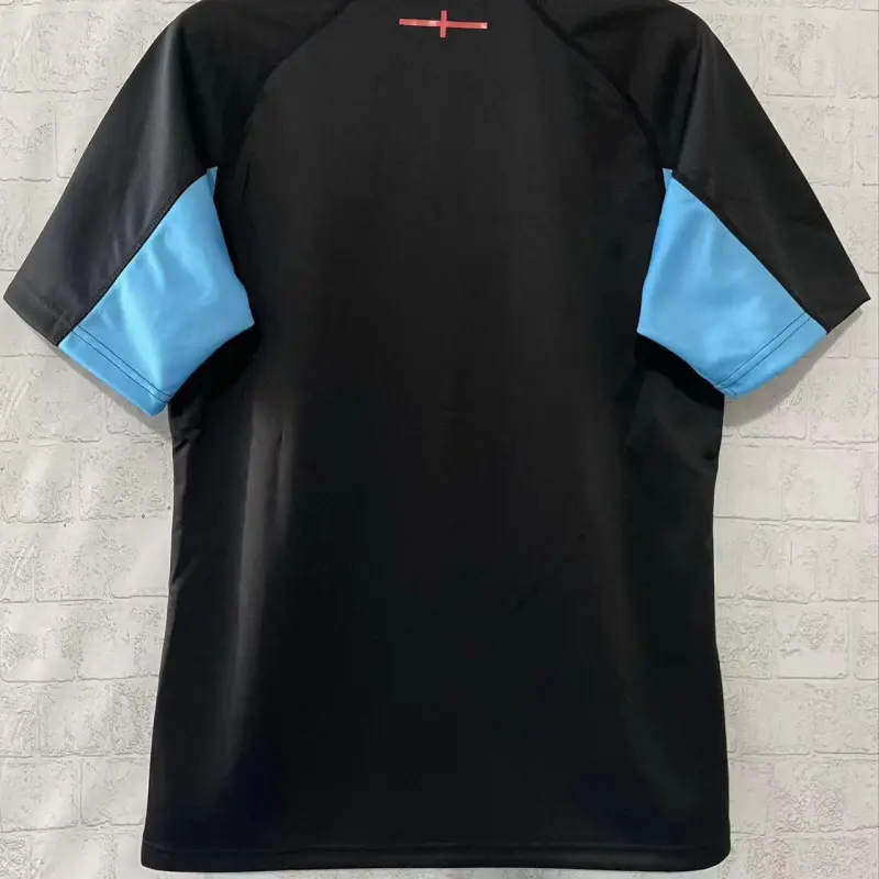2026 England Rugby Navy with Blue Digital Cityscape Pattern Jersey