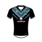 2026 Fiji Bati Black with Blue Tribal Pattern Jersey