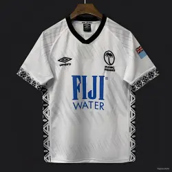 2026 Fiji Flying Fijians White with Indigenous Patterns Jersey - product photo US24.99 - 2026 Fiji Flying Fijians White with Indigenous Patterns Jersey
