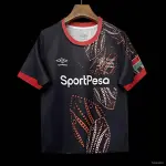 Kenia 2026 Schwarzes Trikot mit roten und orangenen Punktmustern Kenia 2026 Schwarzes Trikot mit roten und orangenen Punktmustern