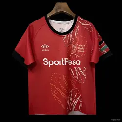 2026 Kenya Red with White Tribal Dot Patterns Jersey - product photo US24.99 - 2026 Kenya Red with White Tribal Dot Patterns Jersey