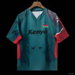Camiseta «Kenya Teal» de 2026 con estampado geométrico de leones - foto del producto 24,99 dólares estadounidenses - Camiseta «Kenya Teal» de 2026 con estampado geométrico de leones