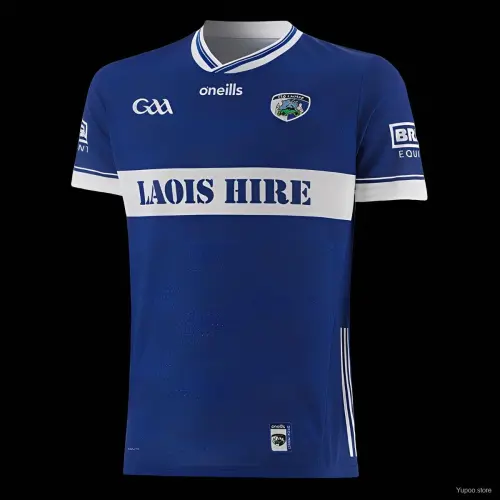 2026 Maglia Laois GAA blu con banda bianca