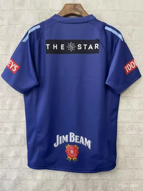 2026 Blues de Nova Gales do Sul Gradiente de azul real a azul celeste com padrão de diamante Jersey para mulher
