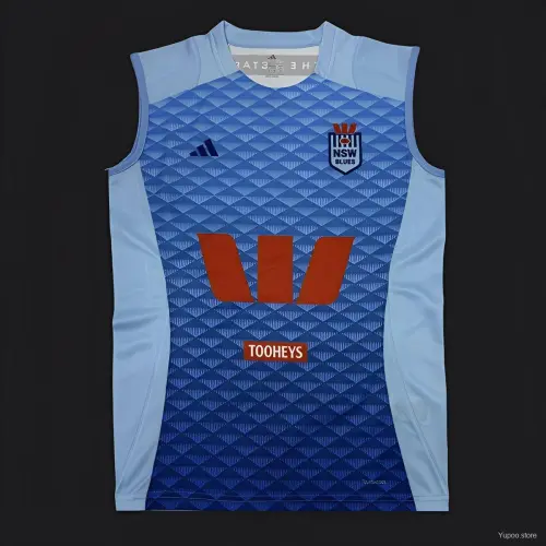2026 New South Wales Blues Azul celeste com padrão de diamante Camisola para mulher